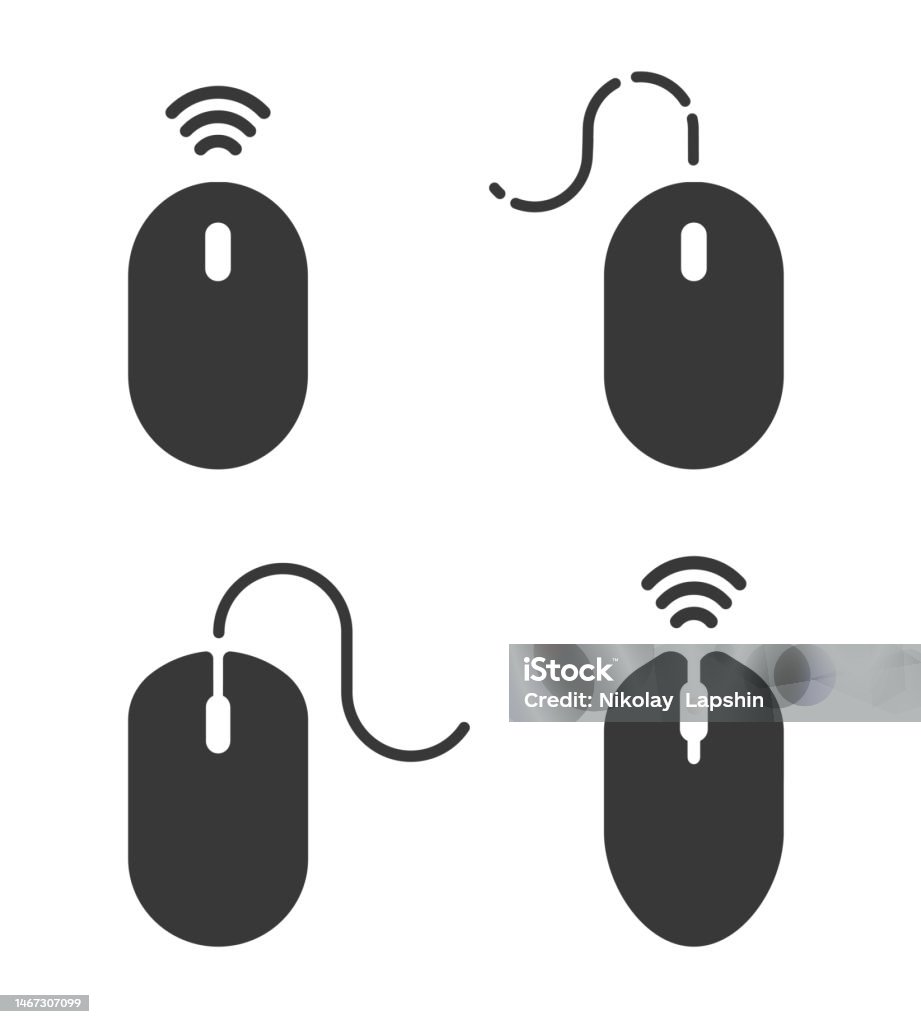 Mouse Computer Icon White Background Computer Mouse Stock Illustration - Download Image Now - Black Color ...