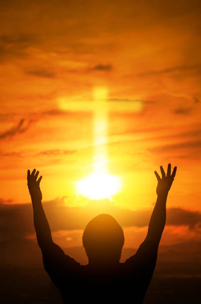 Human hands open palm up worship. Eucharist Therapy Bless God Helping Repent Catholic Easter Lent Mind Pray. Christian Religion concept background. fighting and victory for god