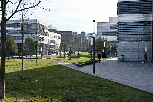 Duesseldorf, Germany, February 15, 2023 - Campus of the university \