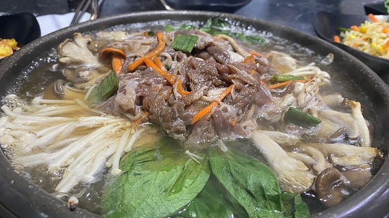 Korean Bulgogi hotpot