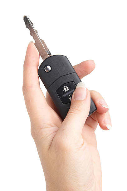 istock Keys from the car in a female hand. 146732489