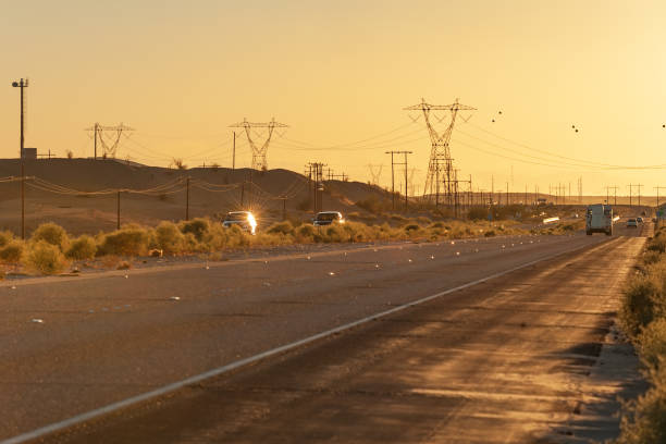 Traffic along Interstate I-8 in California