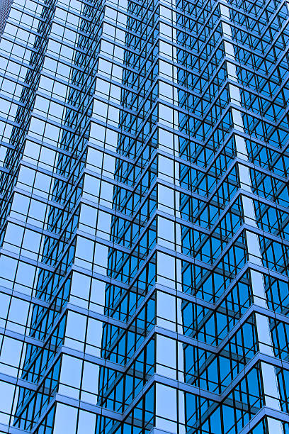 Skyscraper glass windows detail stock photo