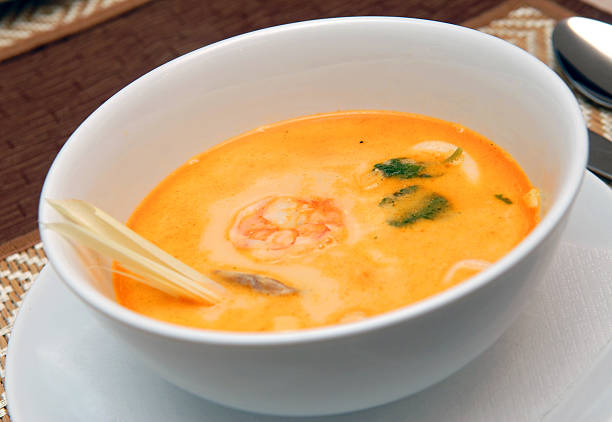 istock Creamy soup from seafood 146733705