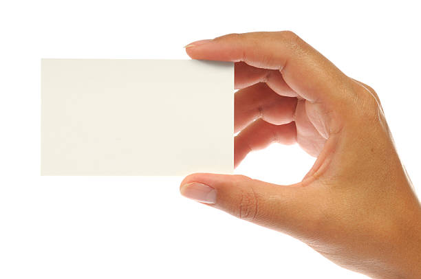 istock Hand holding an empty business card 146733712
