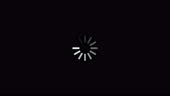 Retro Buffering Circular Loading Bar Rotating On Black Background 4K ...
