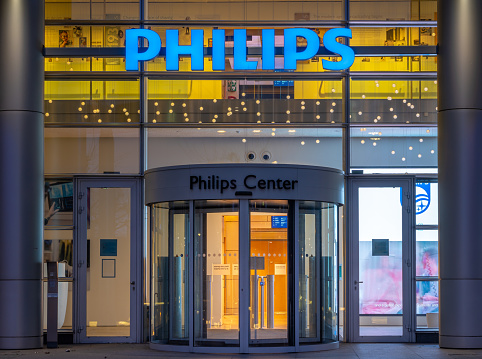 Amsterdam, The Netherlands, 04.02.2023, Main office of Dutch multinational conglomerate corporation Koninklijke Philips