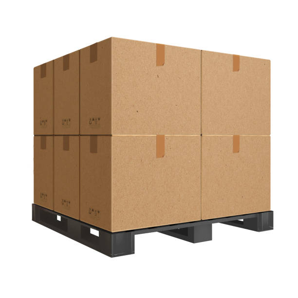 istock Delivery goods in cardboard boxes and crate. Objects isolated on white background 1467341834