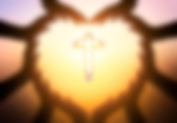 Abstract blur Cross bokeh background