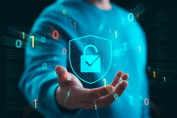 istock Cybersecurity Privacy data protection concept, businessman holding key protect business and financial data with virtual network connection, security internet access, security encryption. 1467349401
