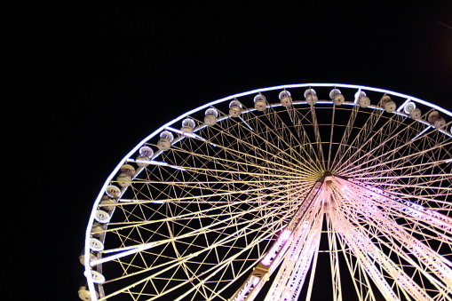 An amusement wheel on the port of Marseille