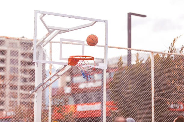 Street basketball and the ball stock photo