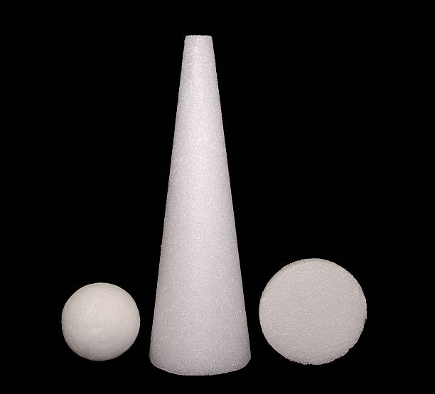 Three Styrofoam Shapes stock photo