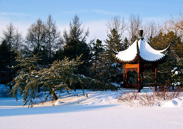 istock Chinese Pavilion In Winter 146735391