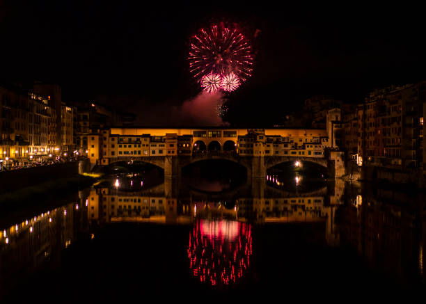 istock Firework over Ponte Vecchio in Florence, Italy 1467358360