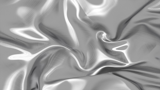 Silver cloth. Computer generated 3d render