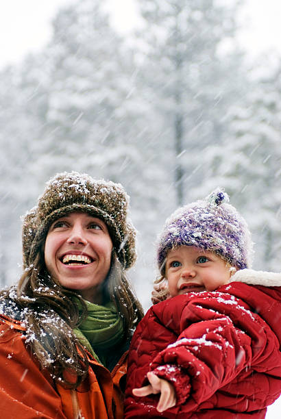istock mother and daughter watching snowflakes 146735956