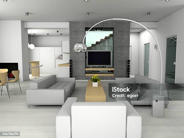 Foto de Interior Moderno e mais fotos de stock de Aconchegante - Aconchegante, Apartamento, Artigo de decoração