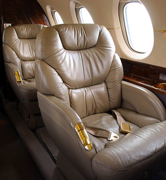 Jet corporativo Interior de lujo - foto de stock