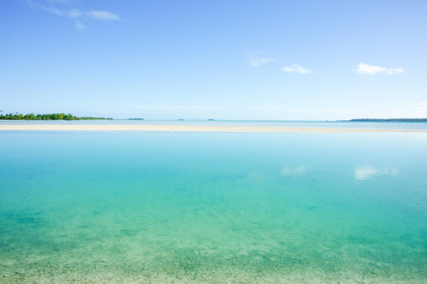 istock Tropical sea, lagoon and island background 1467367376