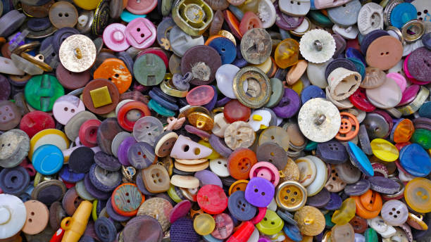 Royalty-Free photo: Pile of assorted-color buttons