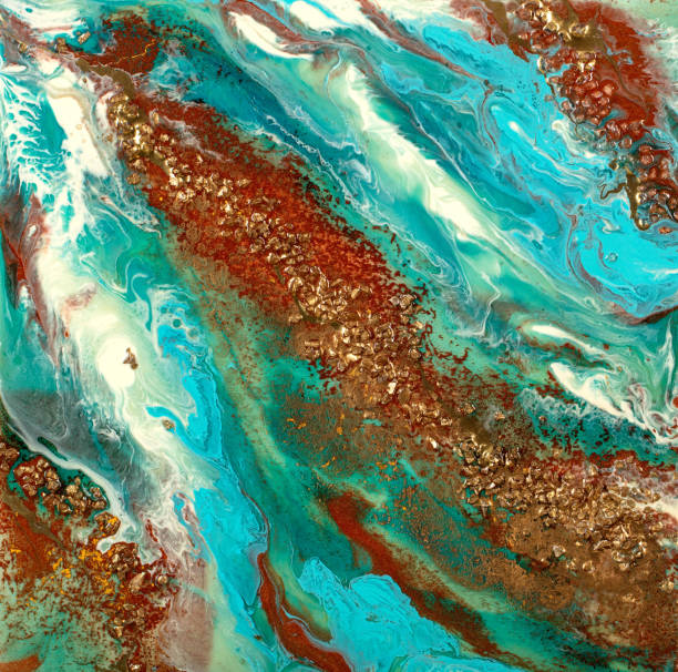 istock Abstract painting background in a stylish blue tone. 1467369341