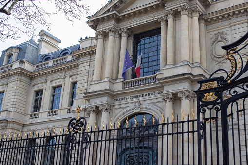 view of the French Chamber of Commerce and Industry in Paris, a symbol of the economy