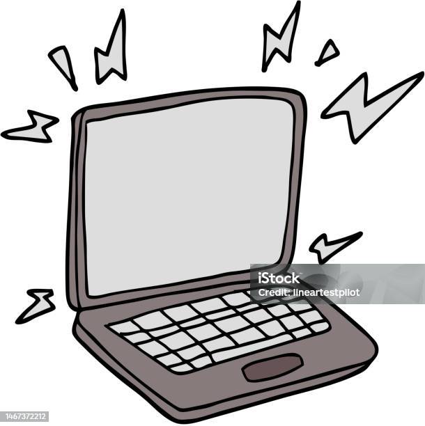Computer Portatile Cartoon Cartoon Laptop Computer Stock Illustration - Download Image Now ...