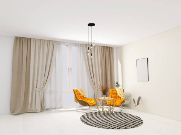istock Living room interior 3d render, 3d illustration 1467382086