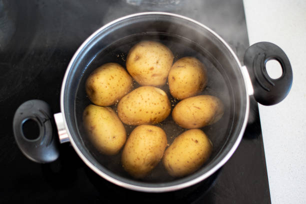 istock Potatoes in a pot with boiling water 1467386874