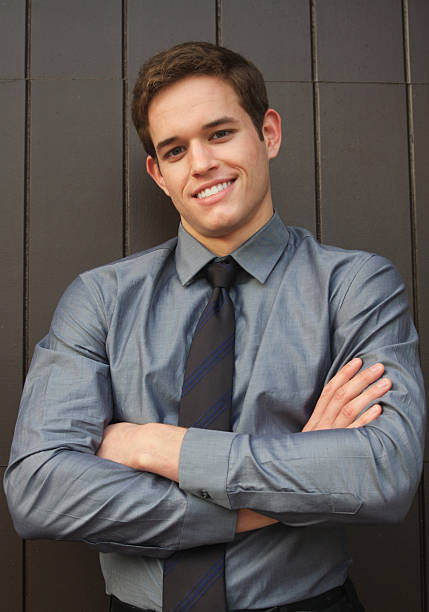 Confident Business Man Smiling stock photo