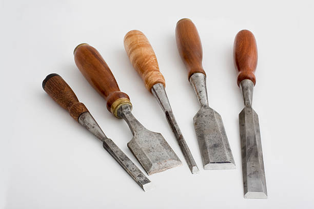 istock five vintage chisels with shop made turned hardwood handles 146739066