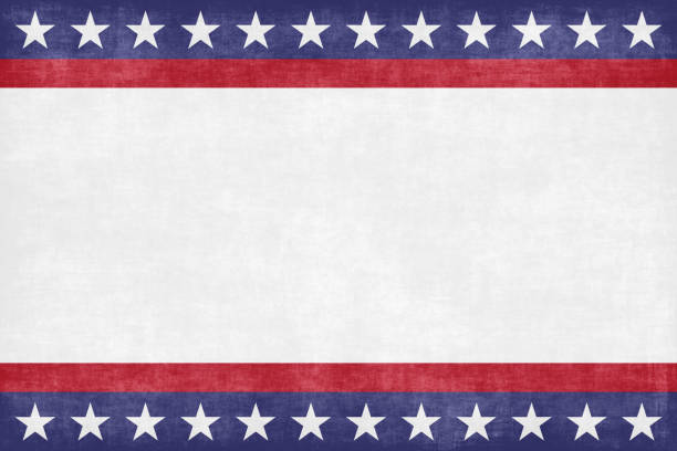 amerikanische flagge usa stars rahmen band grunge hintergrund vierter juli unabhängigkeitstag marineblau rot weiß streifenmuster blank rau rustikale marmorierung textur abstrakt altes papier zement beton zerkratzt stuck steinmaterial spärlich nahaufnahm - american flag fourth of july watercolor painting painted image stock-fotos und bilder