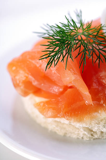 istock Smoke salmon on bagel with freshly black pepper. 146739624