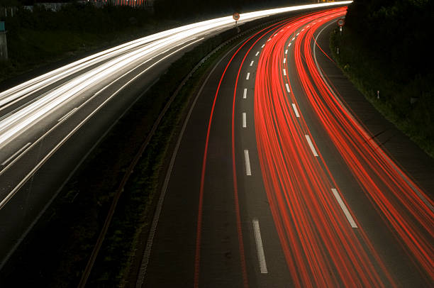 istock Long exposure photograph of a highway curve 146739916