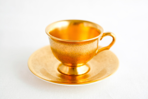 Gold Tea / Coffee Cup on Saucer