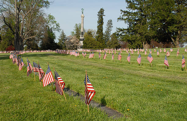 poszanowanie hallowed martwe - american civil war battle conflict gettysburg national military park zdjęcia i obrazy z banku zdjęć