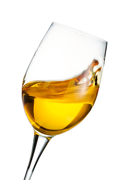 istock Moving glass of white wine 146740640