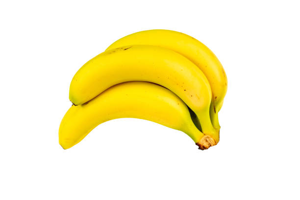 Bunch of ripe Bananas. Isolated on white background with clipping path.