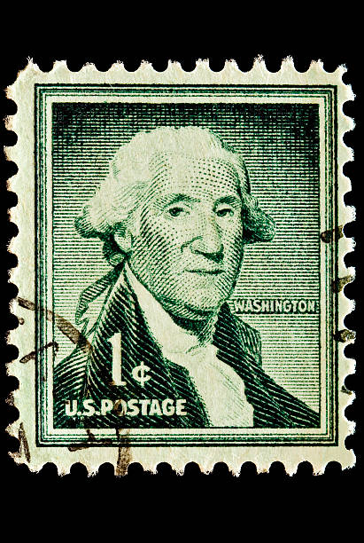 george washington timbro postale - president postage stamp profile usa foto e immagini stock