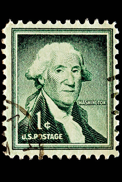 george washington, selo postal - president postage stamp profile usa imagens e fotografias de stock