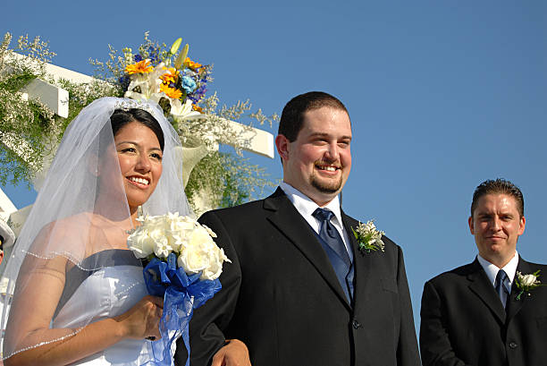Bridal party stock photo