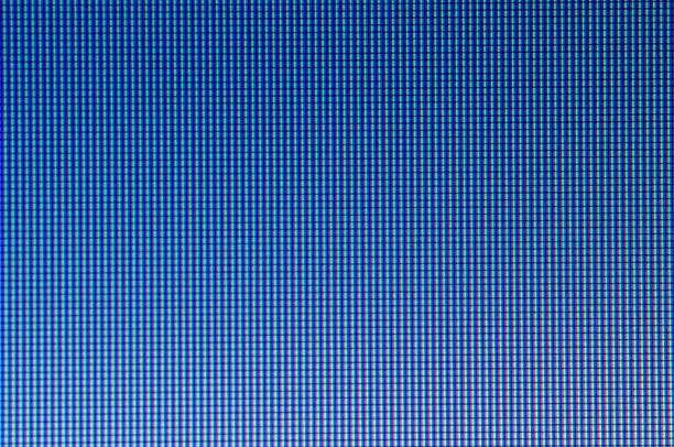 LCD Monitor macro and colored.
