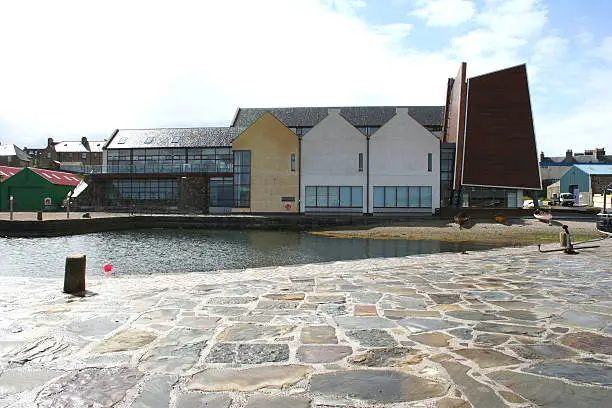 Shetland Museum was opened in Lerwick on 31 May 2007. Structures resembling sails are part of the modern building, with an excellent display inside.