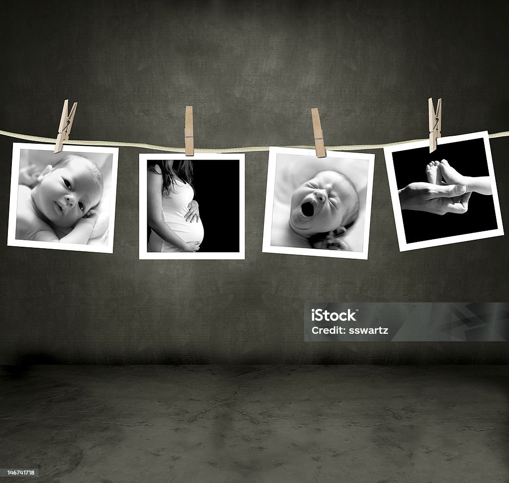 Fotos de um recém-nascido e a mãe - Royalty-free Fotografia - Arte e Artesanato Foto de stock