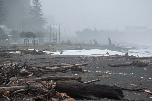 Cyclone Gabrielle caused major damages to vineyards and orchards in Eskdale, Napier, Hawkes Bay  and to infrastructure in Napier city on the evening of Tuesday 15 February 2023 Photos by Bruce Jenkins