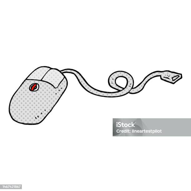 Mouse Carton Computer Freehand Drawn Cartoon Computer Mouse Stock Illustration - Download ...