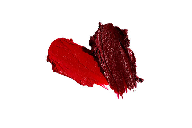 istock Strokes of bright lipsticks on white background 1467429871