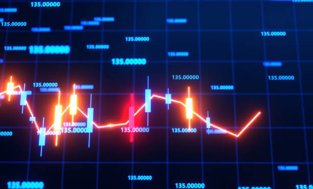 istock Graphics business background with digitally animated financial line and graphs running. Representation of rates and stock market board. 4K 1467430901