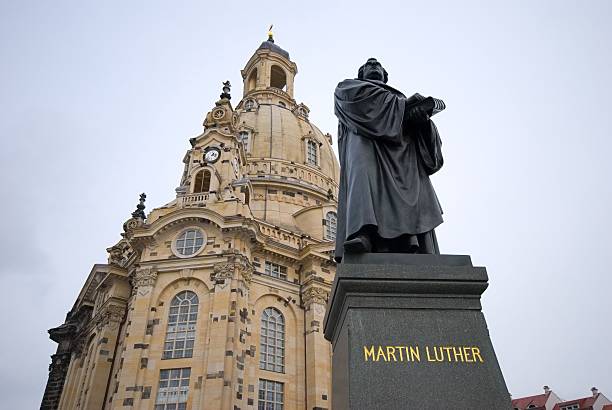 Martin Luther - Dresden Frauenkirche stock photo